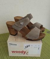 Woody Leder-Clogs Gr.40 taupe Baden-Württemberg - Mannheim Vorschau