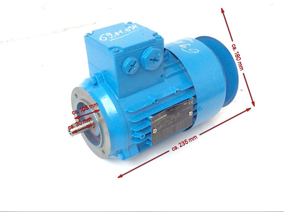 2x Lammers 3-PH Motor 1TZ9001-0CB32-2MA4-Z, 370W, 1380U/min in Korschenbroich