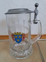 Bierkrug aus Glas mit Wiesbadener Wappen Rheinland-Pfalz - Appenheim Vorschau