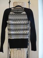 Feinstrickpullover schwarz/weiss  Gr. S  " Flame" Bayern - Mertingen Vorschau