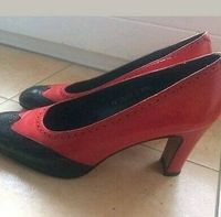 Sacha London Pumps-Budapester Style-Leder- Damen Gr.37,5 Rot Schw Mecklenburg-Vorpommern - Stralsund Vorschau