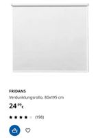 IKEA Fridans Verdunklungsrollo 80x195 weiß Nordrhein-Westfalen - Ennepetal Vorschau