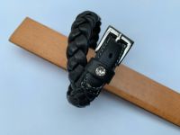 Armband Damen aus geflochtenem Leder mit Swarowki-Kristall Bayern - Seebruck Vorschau