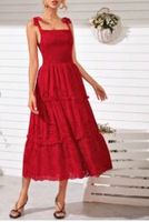 Sommerkleid rot Lochstickerei Gr L Bayern - Gaimersheim Vorschau