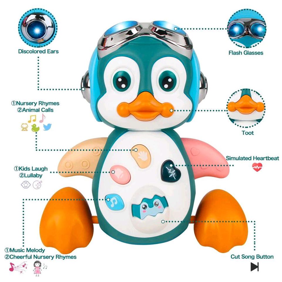 Baby Krabbelspielzeug Pinguin | interaktives Lernspielzeug NEU in Halberstadt