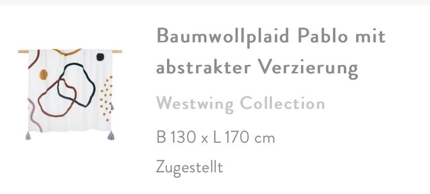 Baumwoll-Decke mit Tassels von Westwing in München