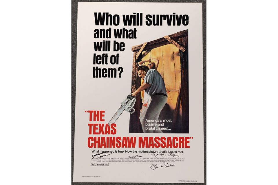 POSTER THE TEXAS CHAINSAW MASSACRE HORROR FILM PLAKAT AUTOGRAMME in Berlin