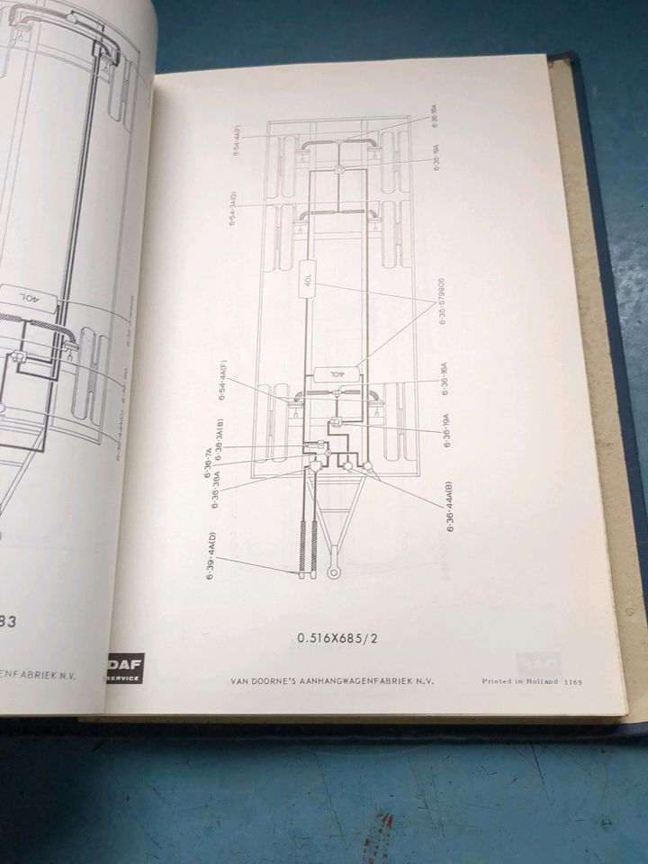 DAF LKW Oldtimer Anhänger Sattel Werkstatt Handbuch Luftplan 3300 in Selters