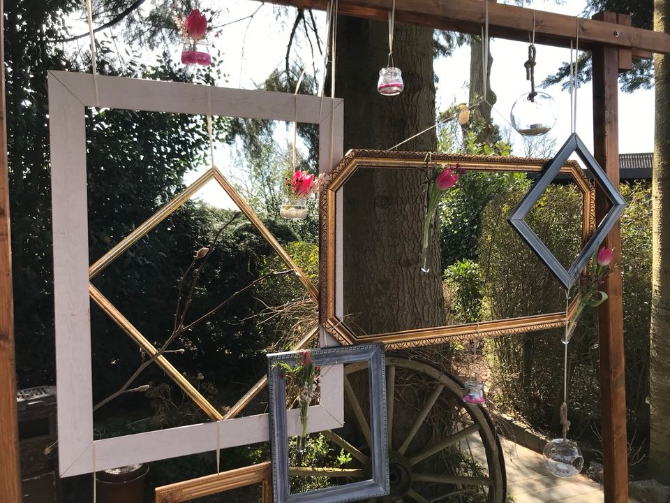 Fotoecke Traubogen Holz Gestell Hochzeit mieten leihen in Osnabrück