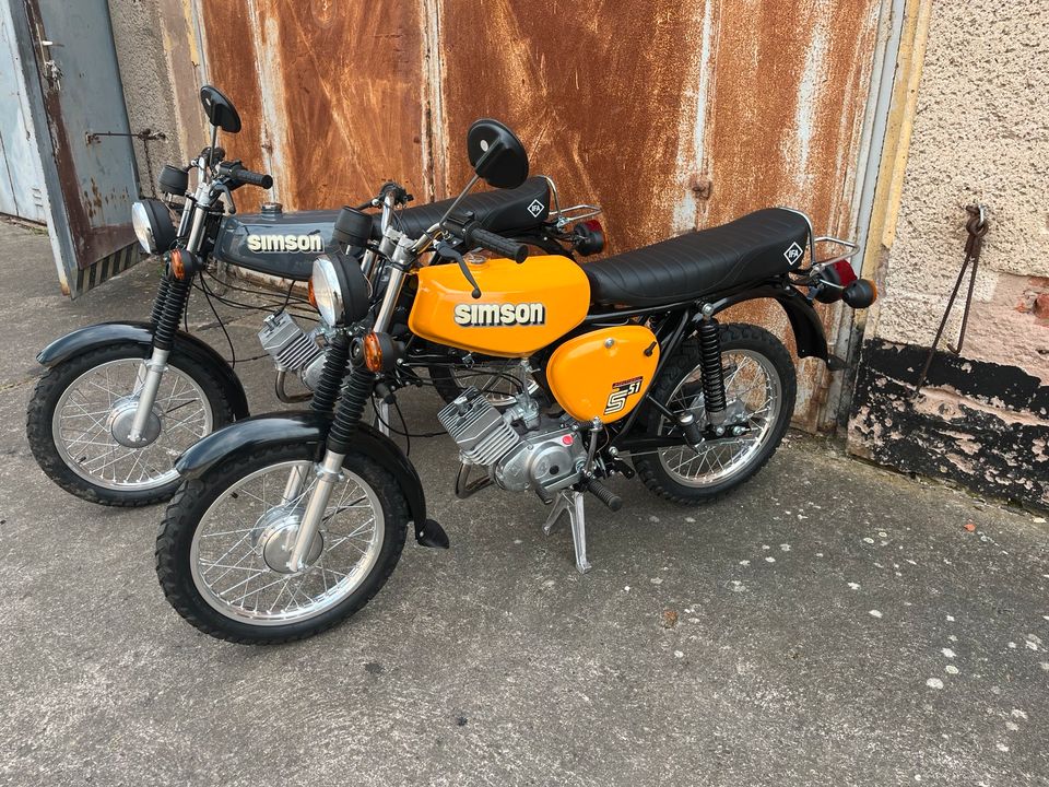 Simson S51 4 Gang Vape Zündung 60 km/h Papiere in Uder