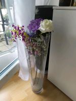 Große boden Deko vase Blumen lila Rose Federn Kies Steine 60cm Hessen - Darmstadt Vorschau