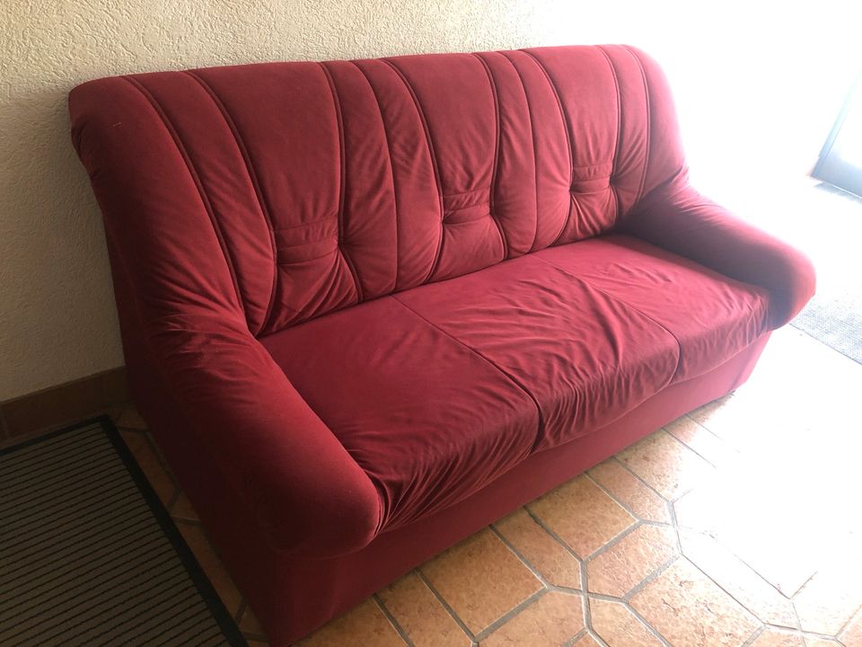 Rotes Sofa 160cm in Rosenthal