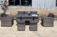 Gartenlounge Set für 7 Personen mit Kissen schwarz NEU Frankfurt am Main - Nordend Vorschau