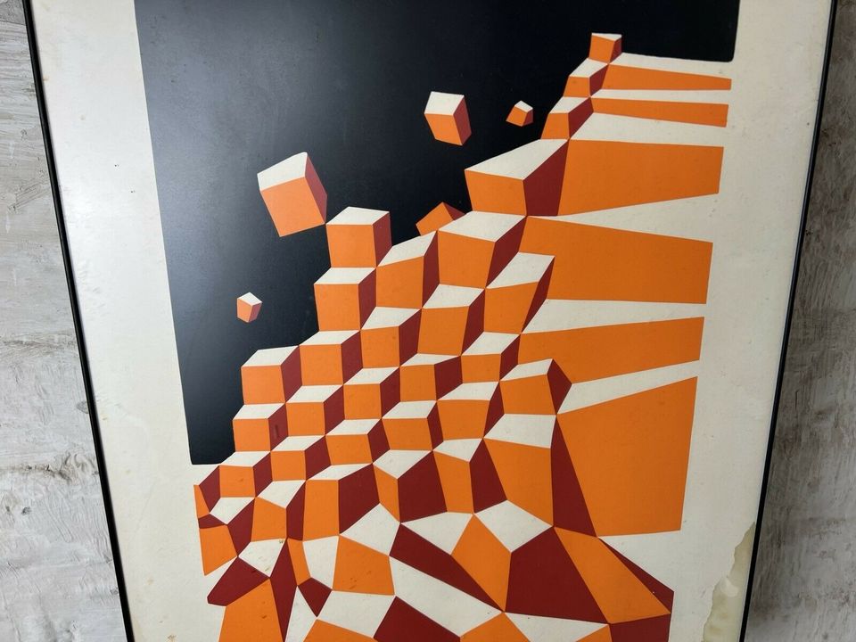 70er Jahre Grafik Signiert 50x40cm in Düsseldorf