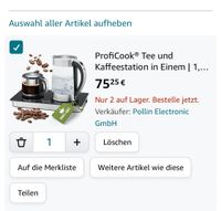 Wasserkocher Tee-Kaffee-Kocher Nordrhein-Westfalen - Oberhausen Vorschau