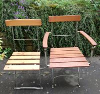 2 Gartenstühle, Metall + Holz, klappbar restauriert Baden-Württemberg - Berglen Vorschau