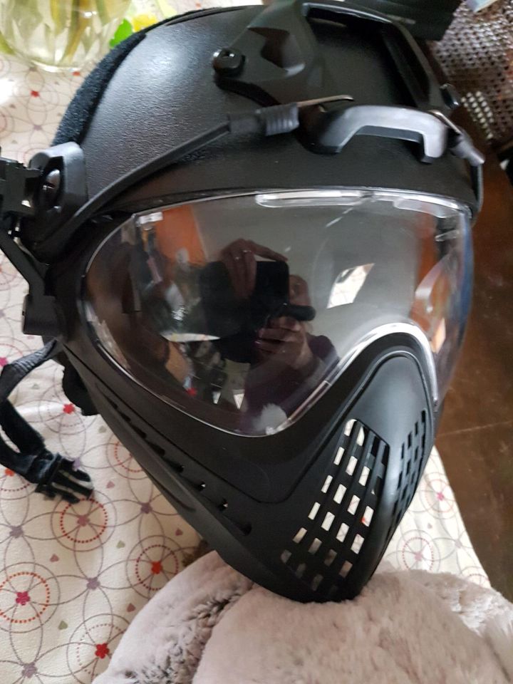 Soft Air Helm/ Paintball + Full-Face Airsoft Maske +NVG Halterung in Dillingen (Saar)