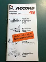 Preisliste von Accord, gültig ab Juni 1992, neuwertig Rheinland-Pfalz - Rennerod Vorschau