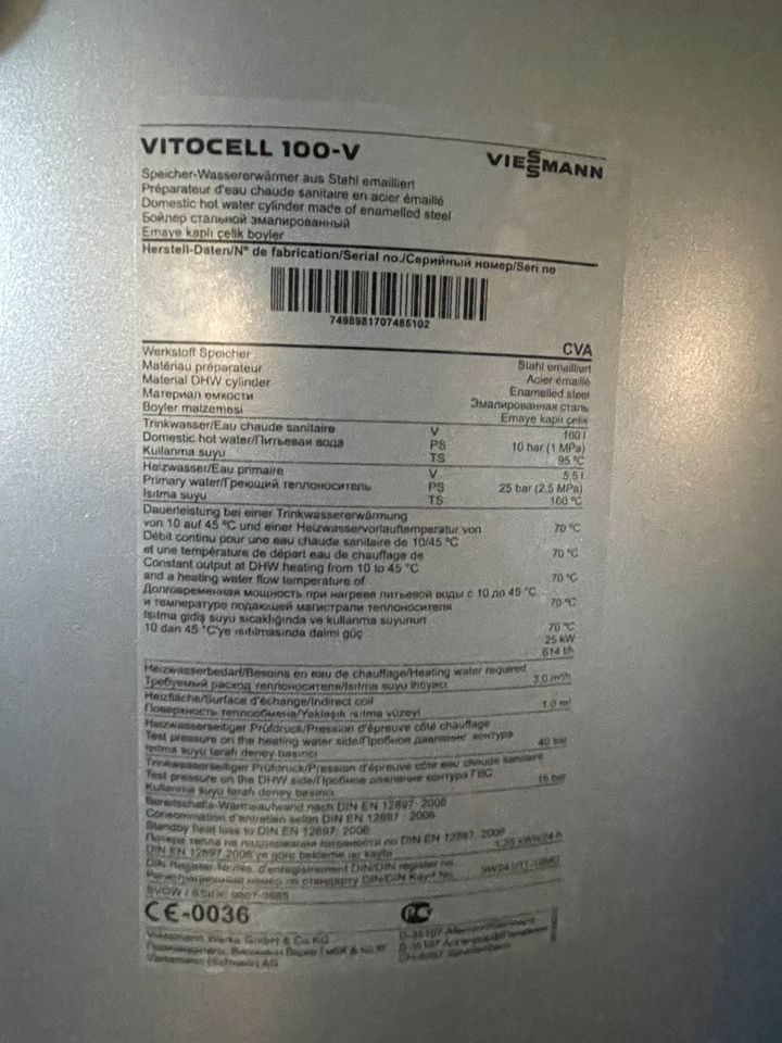Wassererwärmer / Speicher von Viessmann Vitocell 100 V in Herrenberg