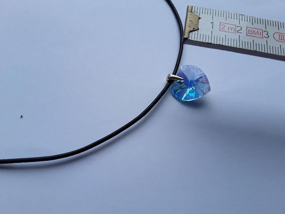 Anhänger Swarovski Elements  Herz hellblau mit Kette in Neukirchen-Vluyn