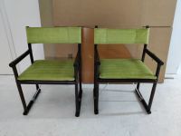 Vintage Design Stühle/ Sessel, grüner Samt und Rattan, Safari Stuttgart - Stuttgart-Ost Vorschau