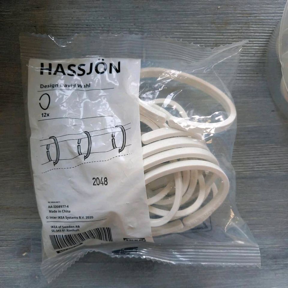 24 Duschvorhangringe IKEA HASSJÖN in Reinhardshagen