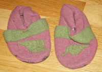 handmade Walkpuschen Krabbelschuhe Lauflerner aus Walk kbT ca. 22 Parchim - Landkreis - Plate Vorschau