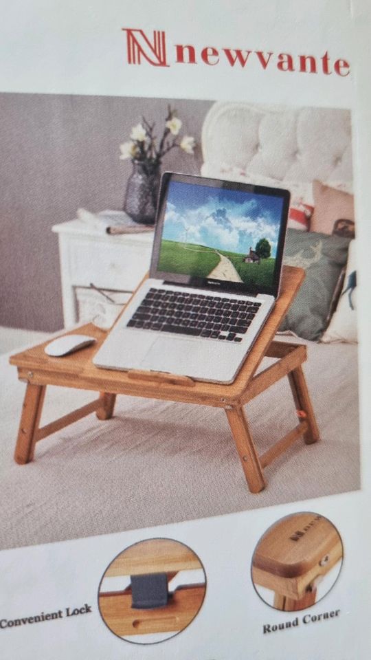 Laptop Desk, Mobiler Schreibtisch Holz 71x35x36 cm in Hamburg