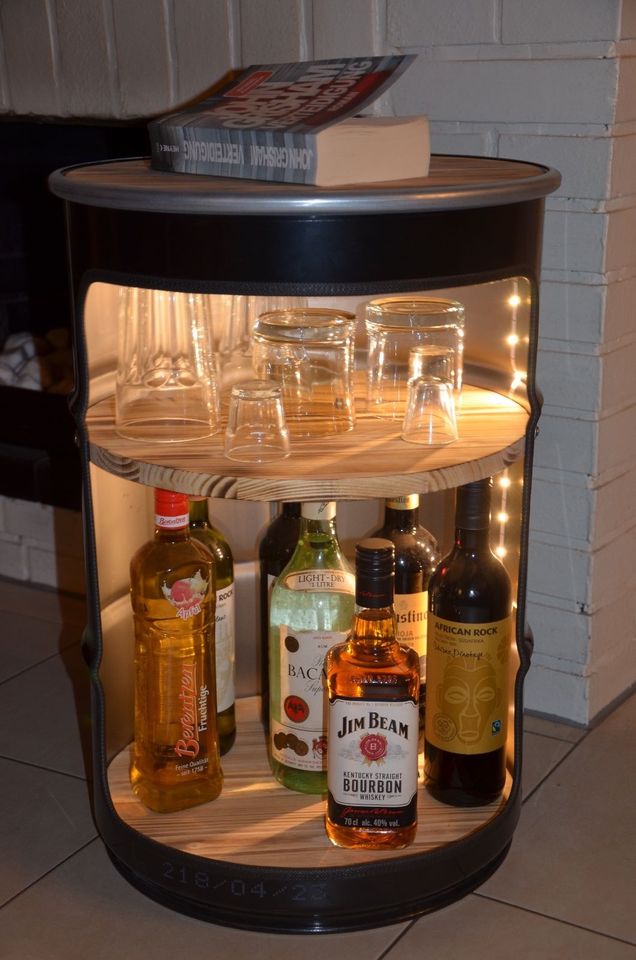 Fassmöbel Minibar Beistelltisch Fass Tisch Ölfass Deko Bar in Mönchengladbach