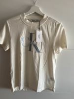 Calvin Klein CK T-Shirt beige mit Druck Gr. XS NEU m.E. Dresden - Pieschen Vorschau