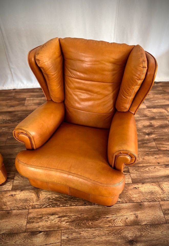 Ledersessel Vintage Paar Clubsessel Dudley Chair Sessel Englisch in Hüllhorst