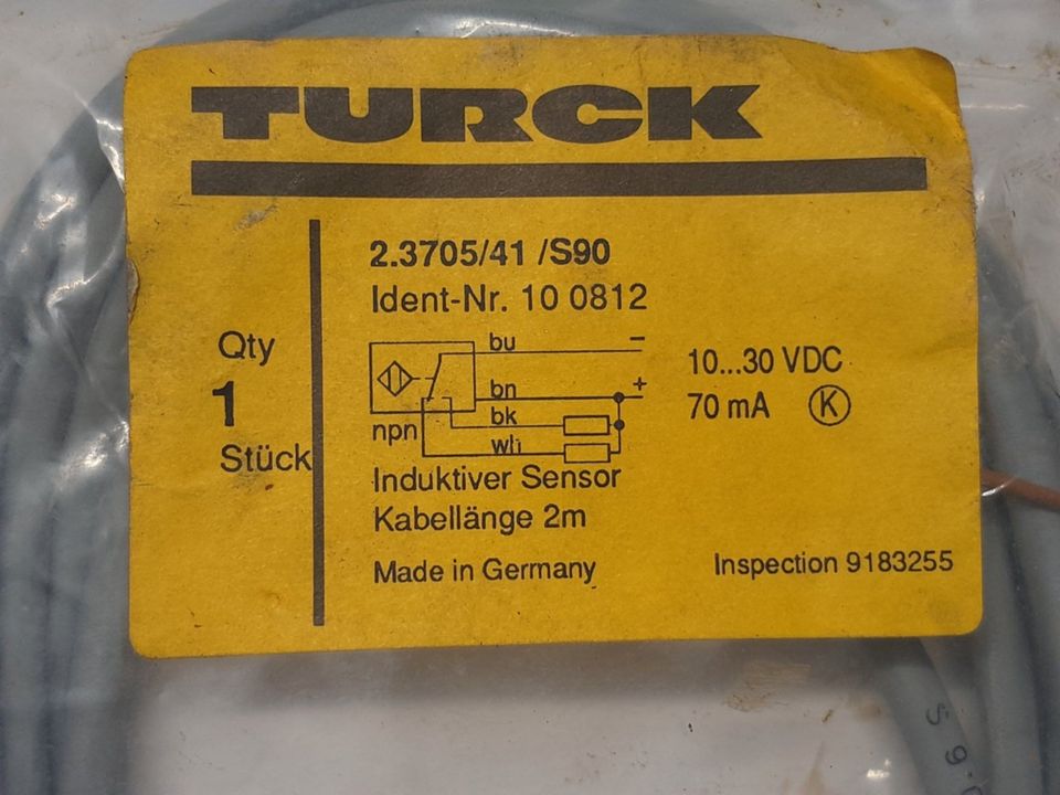 Turck 2.3705/41/S90 indukt. Sensor Initiator Näherungsschalter in Plauen