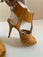 Mauro Grifoni Gladiator High Heels Sandalen Gr. 38,5 LUXUS Leder Mitte - Tiergarten Vorschau