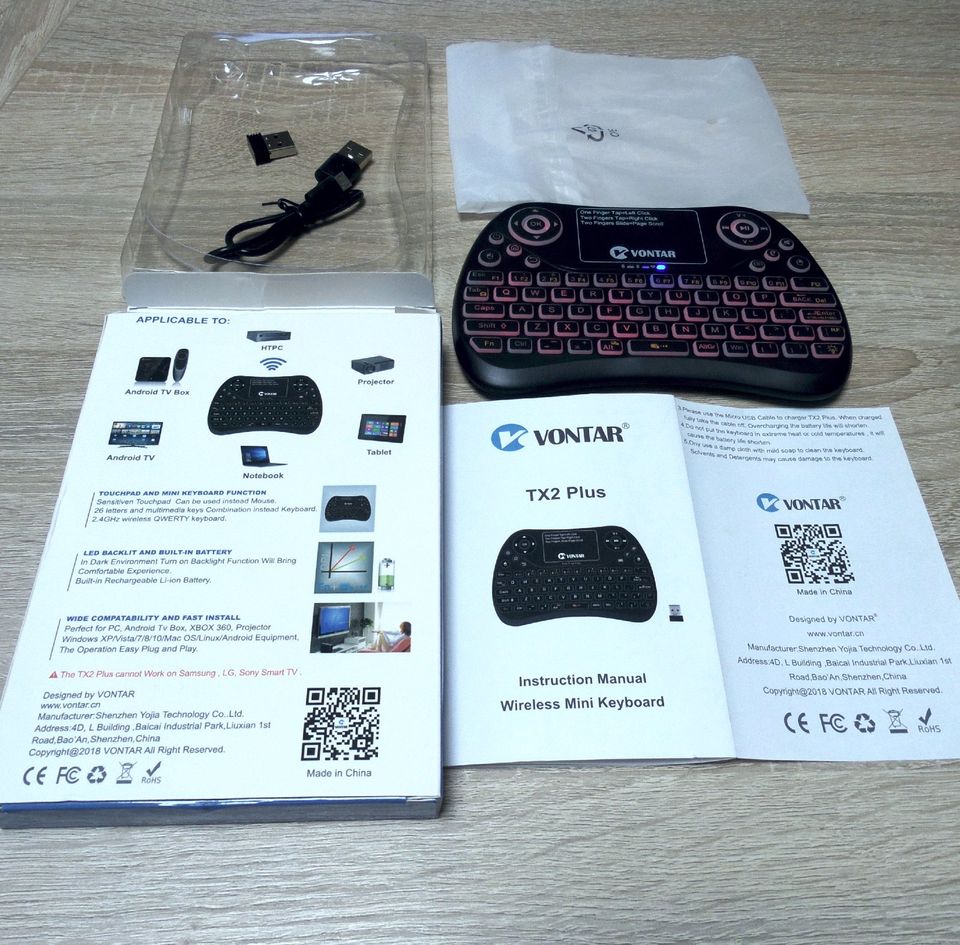 ⚡NEU⚡️Mini⌨Tastatur mit Beleuchtung✨TV Box,Smart TV,KODI-PC usw. in Damme