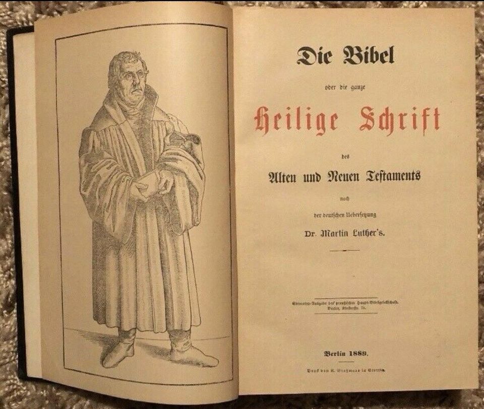 Die Heilige Schrift 1889, Preussische Haupt-Bibelgesellschaft in Schotten