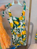 Damen Baumwolle mini Zitronen Kleid s m l Hessen - Groß-Gerau Vorschau