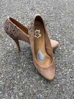 Beige High Heels mit Glitzersteinen in Größe 39 von Catwalk Bayern - Allershausen Vorschau