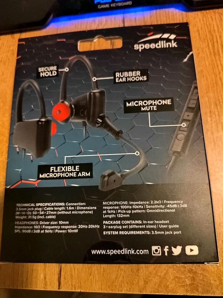 Speedlink Juzar Gaming Ear Buds Kopfhörer MIT Mikrofon in Bremen