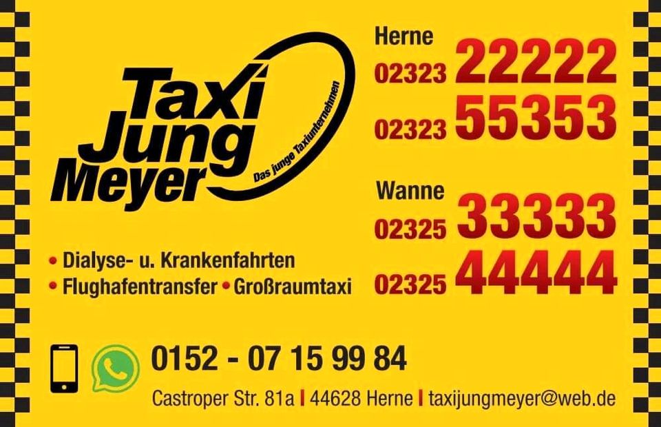 Erfahrene/r Taxifahrer/in gesucht (m/w/d) aus Herne oder Wanne in Herne