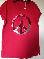 T-Shirt mit Pailletten von Esprit, Peace- Zeichen, NEU, Gr.S Niedersachsen - Seelze Vorschau