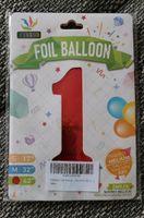 Neu' Helium Ballon 1. Geburtstag rot ca. 100cm Frankfurt am Main - Eschersheim Vorschau