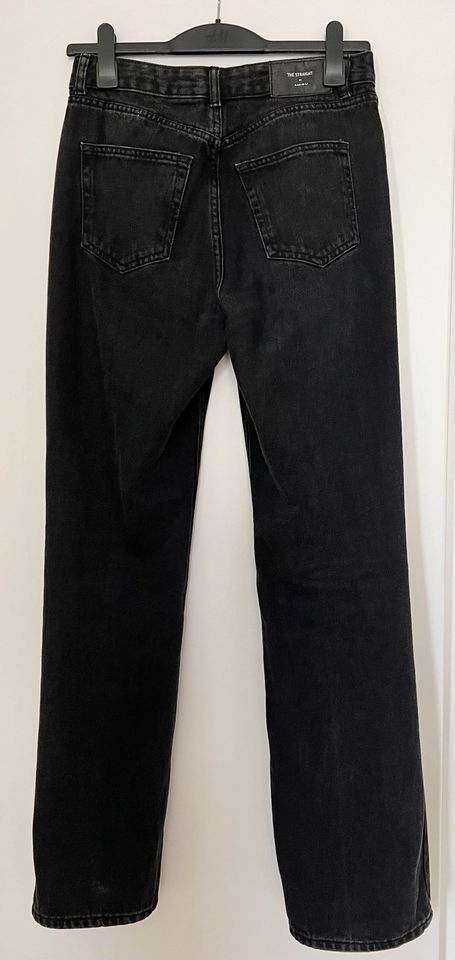 Jeans straight lang weit schwarz grau antrazith Amisu Gr 38 in Wiesbaden