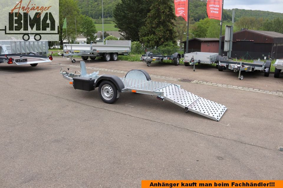 BMA Vezeko Motorrad Anhänger Motovan A08 750kg 248x107cm NEU +BOX in Mühlhausen im Täle