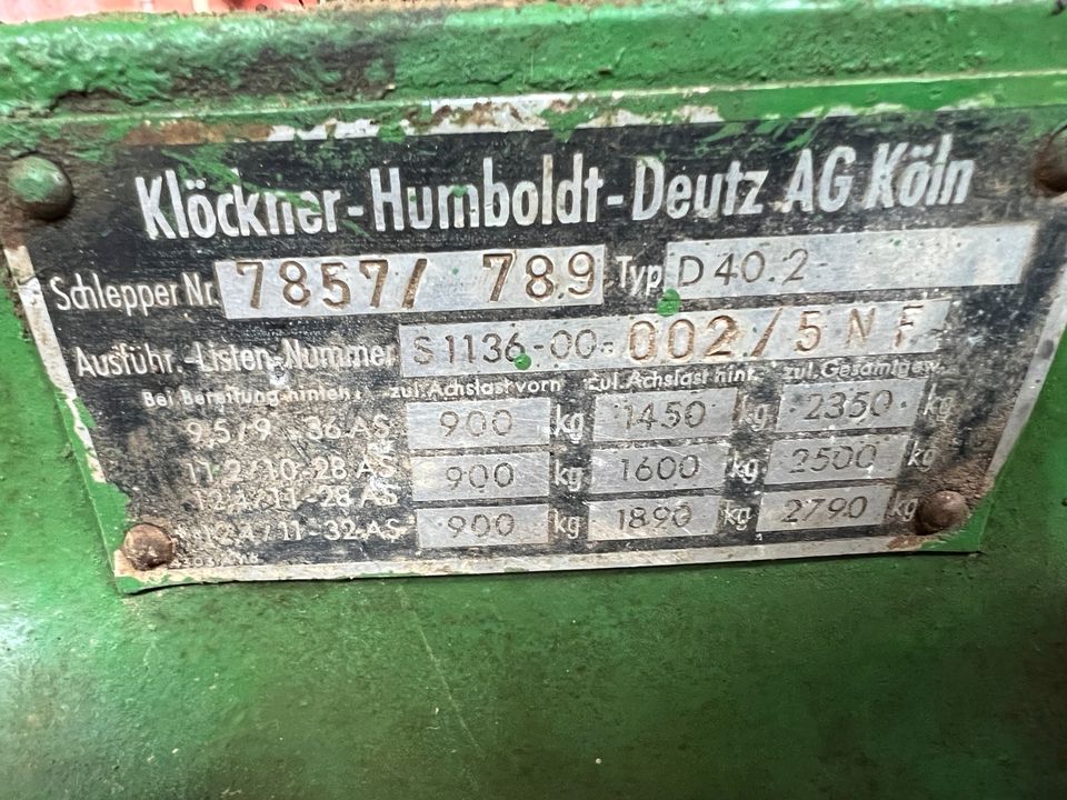 Deutz D40.2 D40.L Getriebe NF 20 km/h guter Zustand in Wilburgstetten