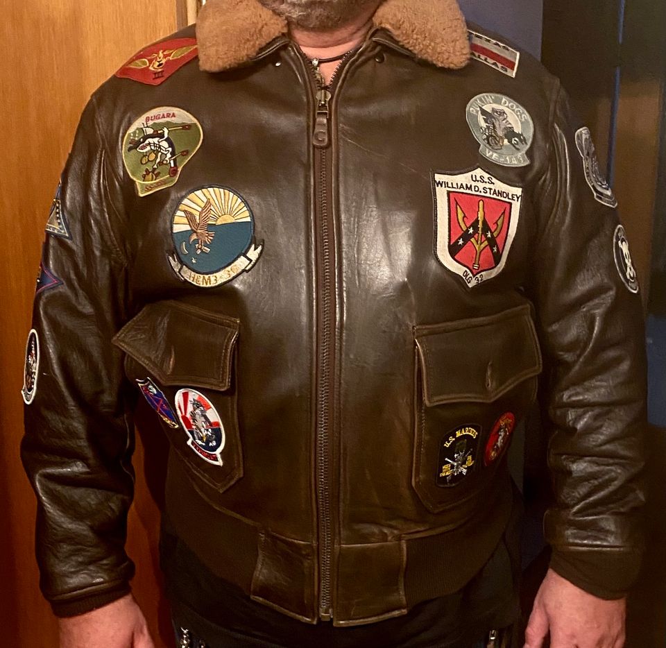 COCKPIT Flieger Lederjacke G1 original Top Gun Neuwertig ! in Bad Griesbach im Rottal