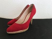 Rote Pumps Gr. 40 mit Pfennigabsatz 10 cm Korkoptik High Heels Pankow - Weissensee Vorschau