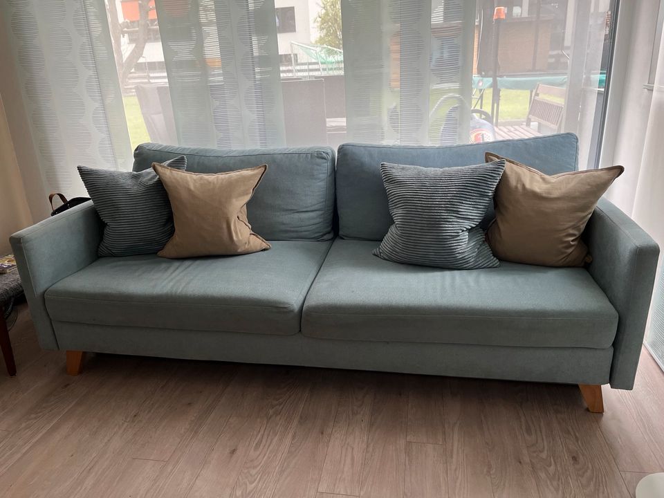 Schlafsofa Sofa Couch ausziehbar Bettfunktion Bettkasten in Osthofen