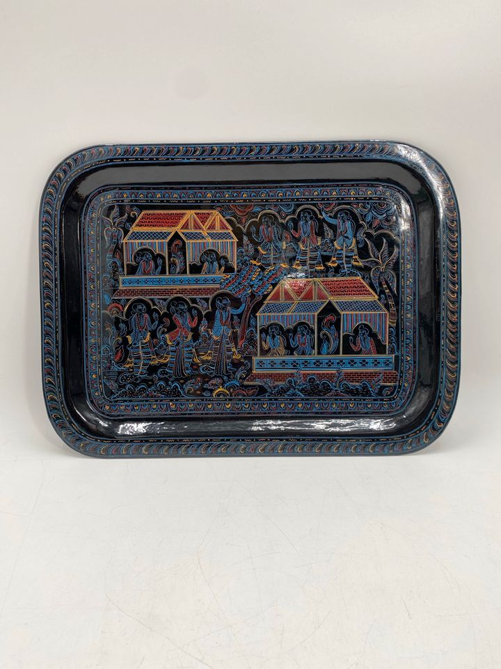 * TABLETT QUADRATISCH BURMESISCH MYANMAR LACKARBEIT LAQUERWARE in Berlin