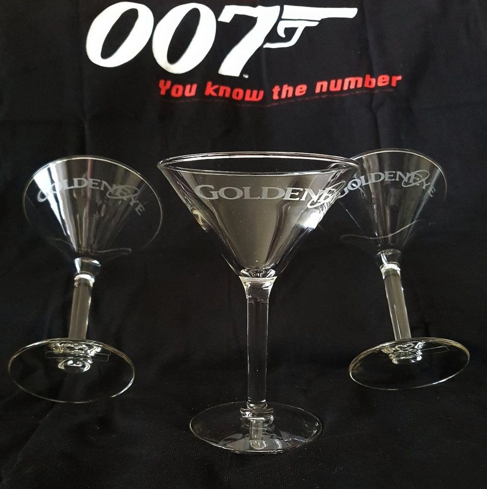 007 - GOLDENEYE, 3 Martini-Gläser, orig. Premierengläser, RAR!!!! in Hamburg