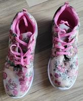 Rosa, glitzernde Sneaker mit Blumenmuster Saarland - Bexbach Vorschau